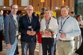 Benoit Billiotte (Adveez), Stephan Borreman (You and Eye), Brigitte Annet (Coherence) and Thomas Chalant (Comber Logistics). (Photo: [V]you)