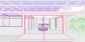À l’intérieur, les espaces sont largement en connexion avec l’extérieur. ((Illustration: Petite Maison))