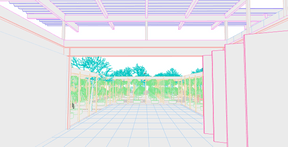 Un patio pourra être aménagé grâce aux plantations temporaires. ((Illustration: Petite Maison))