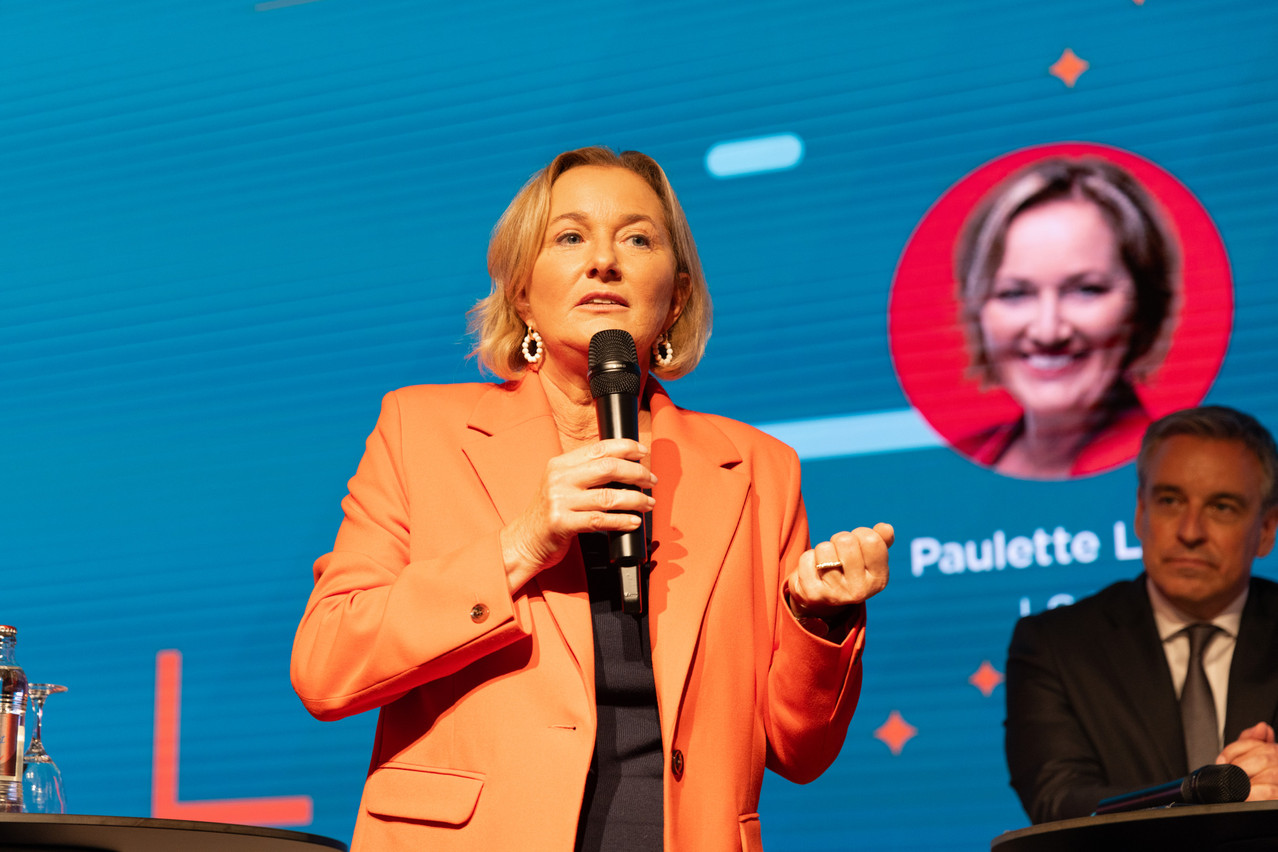 La solidarité au service du progrès, la vision que Paulette Lenert a défendue ce jeudi soir. (Photo: Romain Gamba / Maison Moderne)