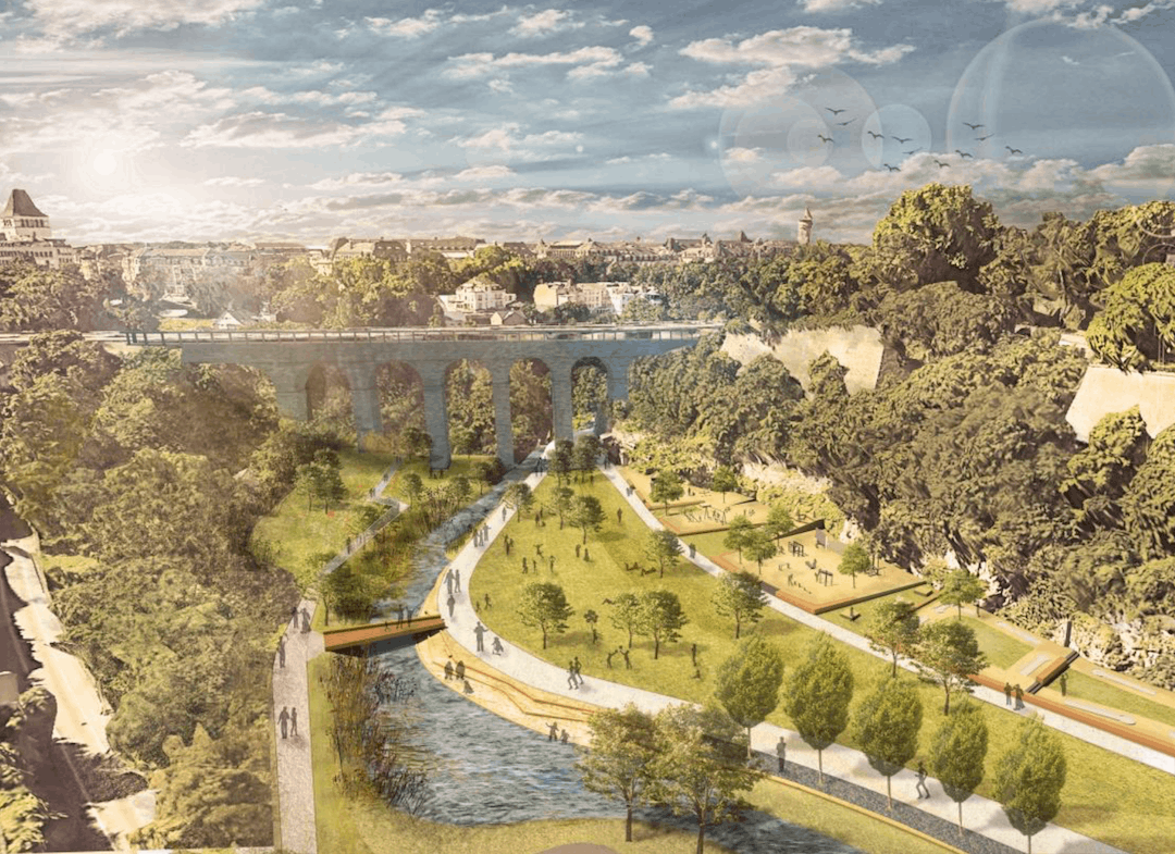 L’ensemble du projet de réaménagement est estimé à 40,9 millions d’euros. (Illustration: Ville de Luxembourg, Förder Landschaftsarchitekten, TR-Engineering.)