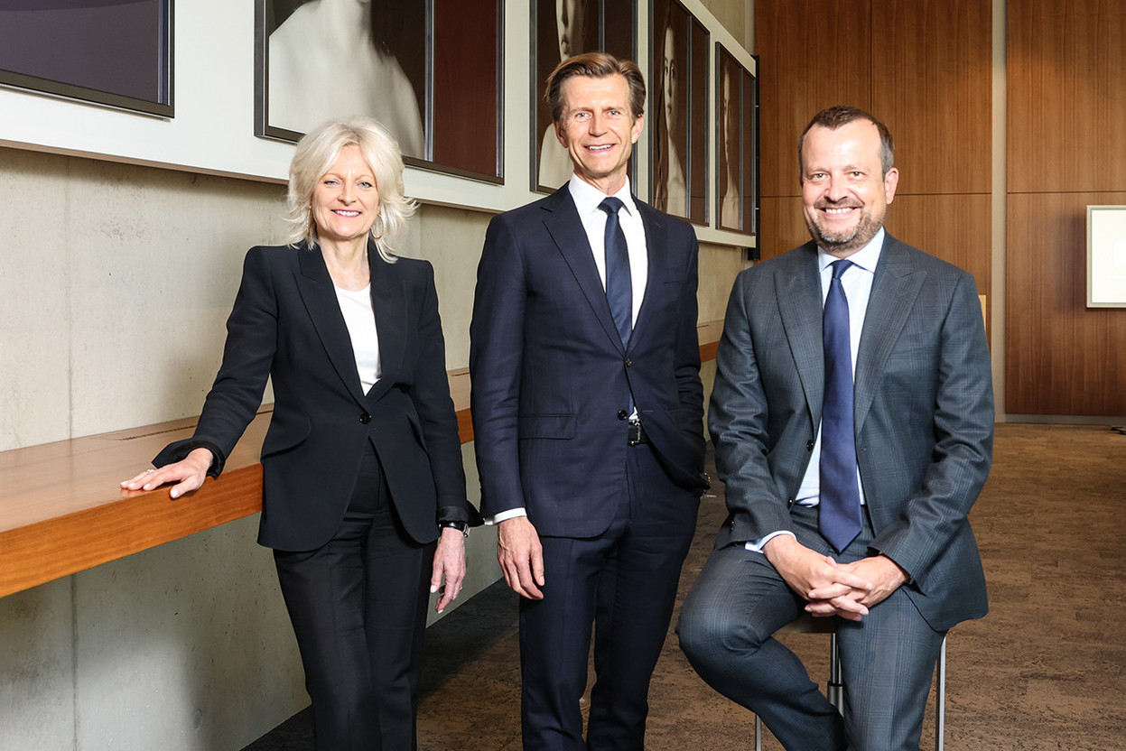 From left to right: Michèle Eisenhuth, Claude Niedner and Jean-Marc Ueberecken form Arendt’s new management team.  Photo: Marie Russillo / Arendt