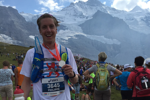 Philippe Heisbourg est passionné de montagnes et de course à pied. Pas étonnant donc de le retrouver au marathon de Zermatt, dans les Alpes suisses. (Photo: DR)