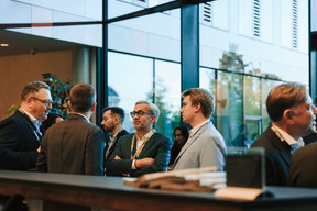 Mike Koedinger (Paperjam) in the middle. (Photo: Julian Pierrot/Paperjam)