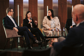 Florent Albert (Edmond de Rothschild – Europe), Lisa Pataki (SES) and Maria João (Monnett Social). (Photo: Julian Pierrot/Paperjam)