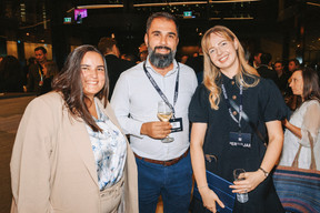 Maria João (Monett Social), Daniel Stoica (RMT Labs) and Pencheva Petya (Avega Revision). (Photo: Julian Pierrot/Paperjam)