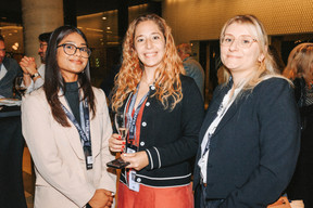 Shreya Maney (EY Luxemourg), Sabrina Pastore (EY Luxembourg) and Jeromine Farat (Gates Industrial Europe). (Photo: Julian Pierrot/Paperjam)