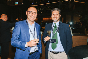 Michaël Malengreaux (THG) and Simone Esposito (Ocorian). (Photo: Julian Pierrot/Paperjam)