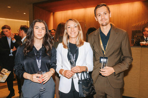 Emma Callegaro, Marie-Pierre Repplinger (Polestar Automotive Luxembourg) and Leo Back (Paperjam). (Photo: Julian Pierrot/Paperjam)