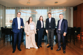 Florent Albert (Edmond de Rothschild – Europe), Maria João (Monett Social), Lisa Pataki (SES), Maxim Straus (Cargolux Airlines International) and Nicolas Bannier (EY Luxembourg). (Photo: Julian Pierrot/Paperjam)