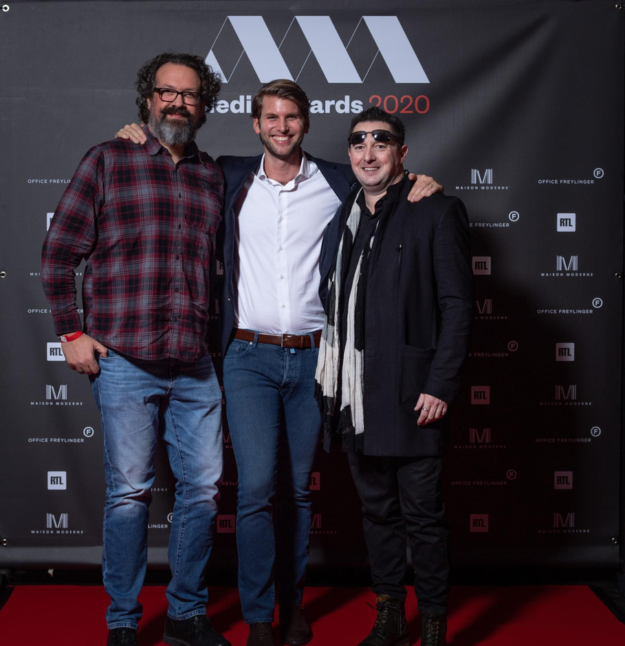 Gilles Konsbruck (Promusik), Julien Cliquet (Julien Cliquet Art Culinaire) et Dany Lucas (Photo: Nader Ghavami)