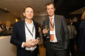 Jean-François Marliere (Marliere & Partners) and Mario Pirola (Banque Pictet & Cie) at the Paperjam 10x6 Future of Work event at Kinepolis Kirchberg, 28 January 2025. Photo: Eva Krins/Maison Moderne
