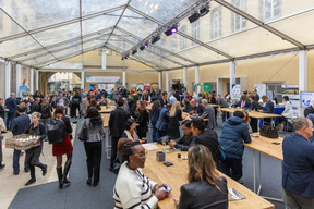 Attendees during European Microfinance Week at Neumünster Abbey, 15 November 2023. Photo: Romain Gamba / Maison Moderne