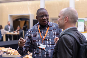 Mamadou Lamine Gueye (Caurie Microfinance, Senegal) during European Microfinance Week at Neumünster Abbey, 15 November 2023. Photo: Romain Gamba / Maison Moderne
