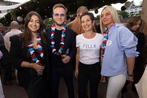 MBM Group Real Estate team members Cindy Moreia, Ruben Brangier and Sabrina Muno, with Aline Puget (Maison Moderne, second from right). Photo: Guy Wolff/Maison Moderne