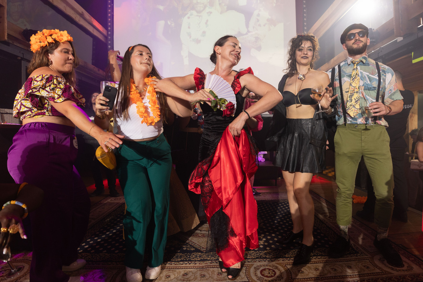 Marta Vacca-Vesela dances the flamenco during the Delano summer party, 13 July 2023. Photo: Guy Wolff/Maison Moderne