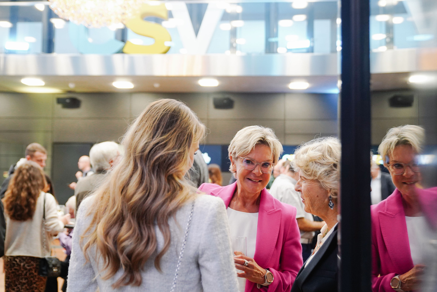Martine Hansen, CSV MP, seen at the party’s election night HQ, 8 October 2023. Photo: Morris Kemp/Maison Moderne
