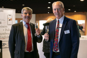 Ian Sanderson, Dalboyne, and Neil Underwood, independent director, seen during the British Chamber of Commerce for Luxembourg’s annual Christmas luncheon, 8 December 2023. Photo: Matic Zorman / Maison Moderne