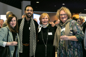 Joshua John Dhillon, HEC Liège Luxembourg (second from left); Claudia Neumeister, Luxdates (third from left). Photo: Matic Zorman / Maison Moderne