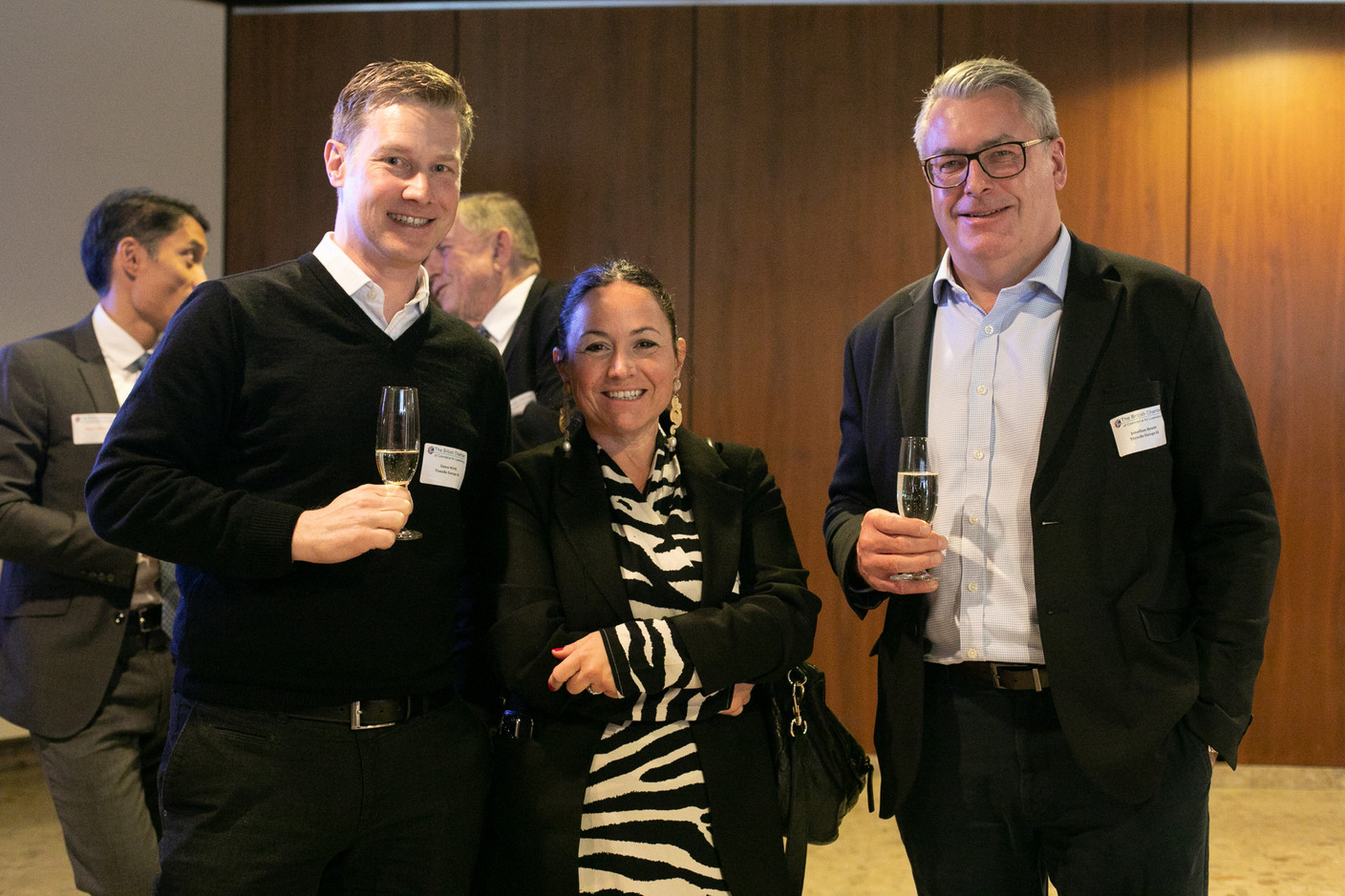 Simon Wirth, Mariavittoria Milanese and Jonathan Hewitt, all with Transre Europe. Photo: Matic Zorman / Maison Moderne