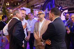 Gilles Roth (minister of finance, CSV), Georges Bock (Moniflo), Mike Koedinger (Maison Moderne) and Kamel Amroune (The Dots). Photos: Eva Krins, Marie Russillo and Romain Gamba