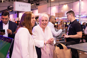 Stéphanie Obertin (minister for digitalisation, DP) and Sasha Baillie (Luxinnovation). Photos: Eva Krins, Marie Russillo and Romain Gamba