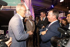 Arnaud Lambert (LuxProvide) and Crown Prince Guillaume. Photos: Eva Krins, Marie Russillo and Romain Gamba