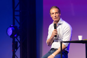 Maximilian Tayenthal (N26) speaks at the Nexus2050 technology conference, held at Luxexpo in Kirchberg, 26 June 2024. Photos: Eva Krins, Marie Russillo and Romain Gamba