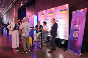 The Ukraine stand, the guest country at this first edition of Nexus2050. Photos: Eva Krins, Marie Russillo and Romain Gamba