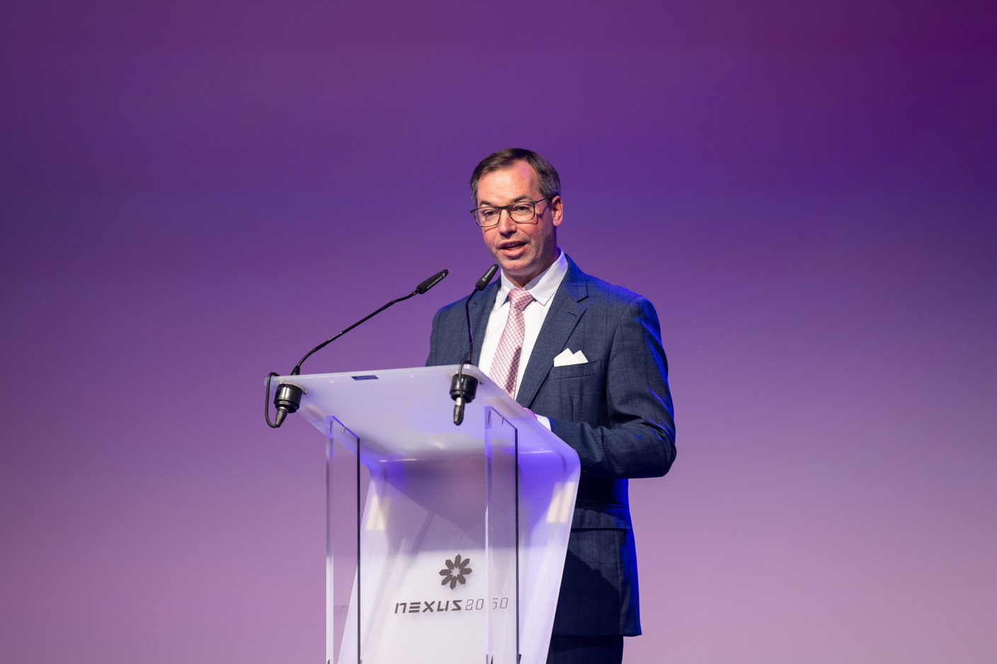 Crown Prince Guillaume speaks on the first day of Nexus2050, held at Luxexpo, 26 June 2024. Photos: Eva Krins, Marie Russillo and Romain Gamba