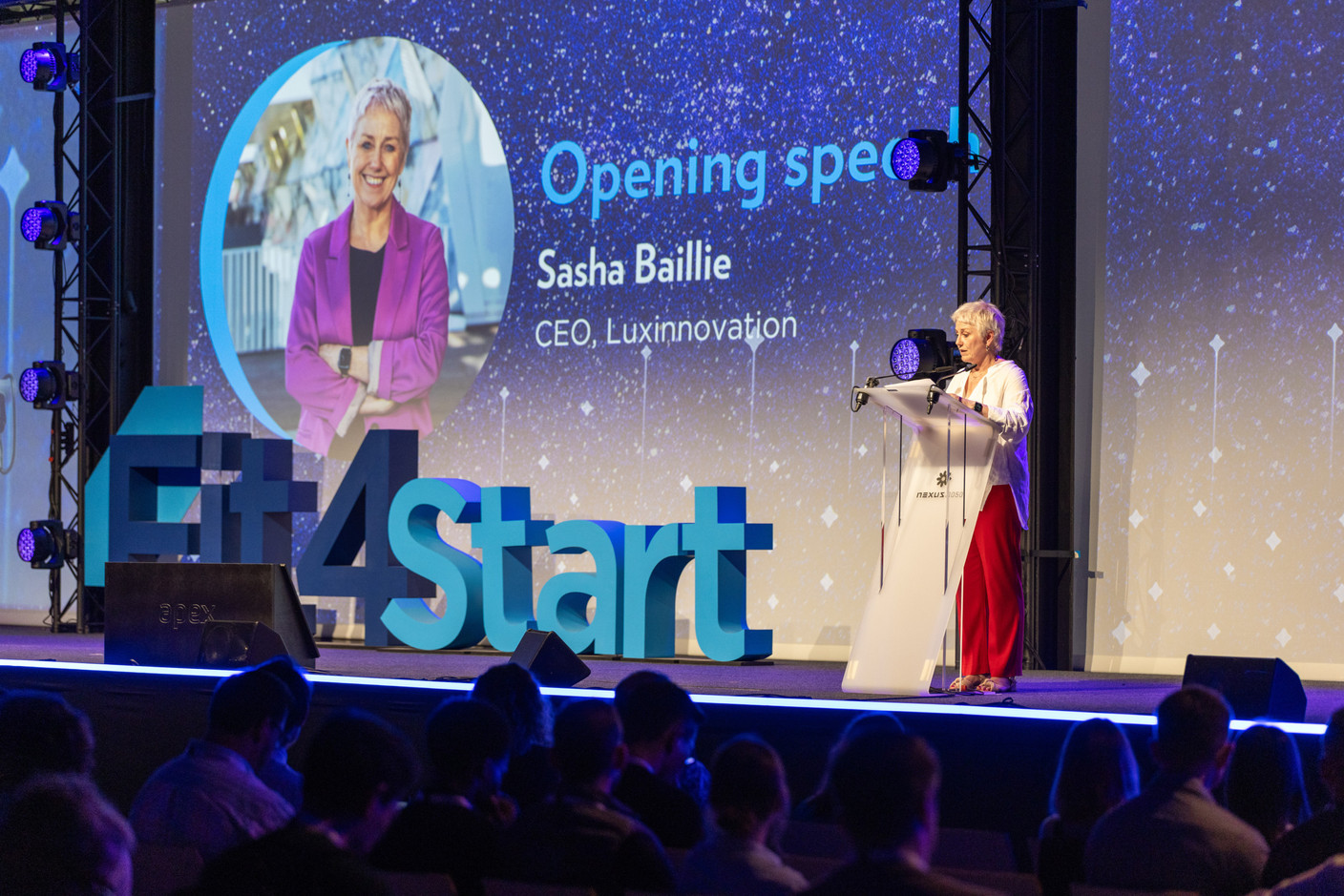 Sasha Baillie (Luxinnovation) at the Fit4start graduates’ pitch session, 26 June 2024. Photos: Eva Krins, Marie Russillo and Romain Gamba