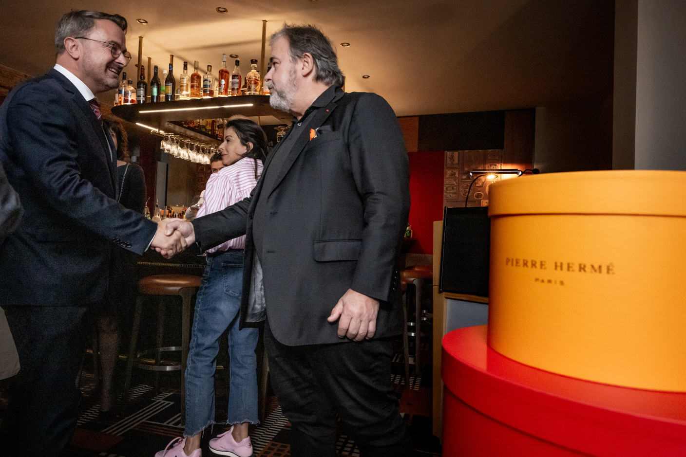 Xavier Bettel (ministre des Affaires étrangères) et Pierre Hermé (Pierre Hermé). (Photo: Nader Ghavami)