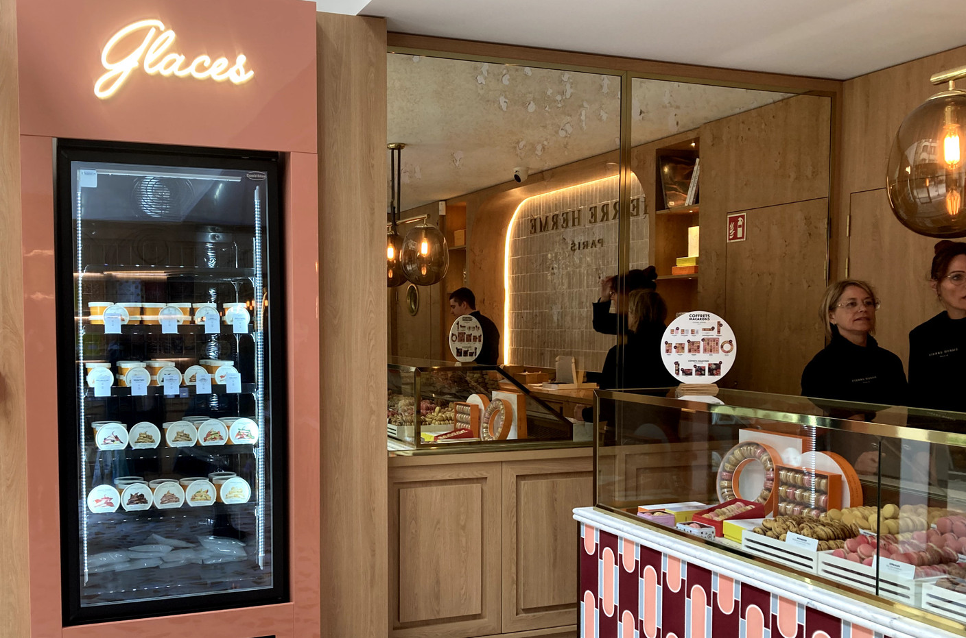 Tubs of ice cream complete the offer. Photo: Paperjam