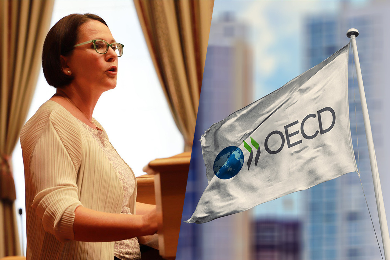 “Luxembourg has been fully engaged at OECD and EU level and has played a constructive role in the implementation of Pillar Two of the international tax reform,” said finance minister Yuriko Backes (DP). Photos: CHD (left); Shutterstock (right). Montage: Maison Moderne