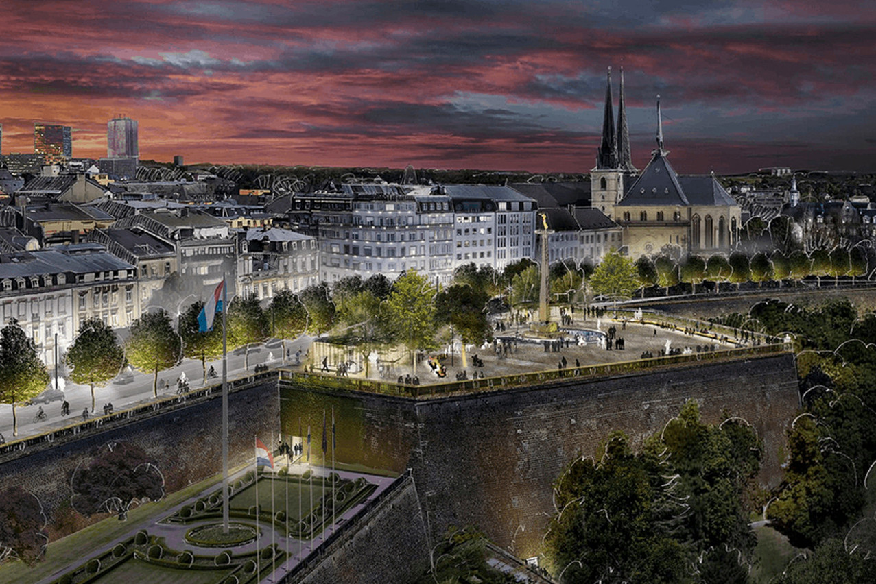 Voici le nouveau visage de la place de la Constitution à Luxembourg.  (Illustration: Latz + Partner Architectes-Paysagistes-CBA Architectes)