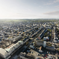 Vue aérienne du quartier Belair, situé à l’ouest du centre-ville de Luxembourg ((Illustration: Secchi Smith pour Dagli+))