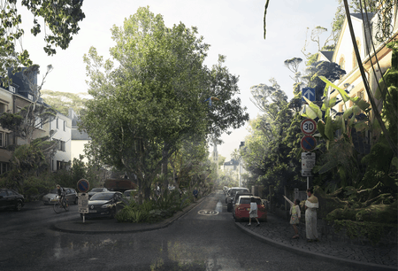 Dagli+ propose de profiter de cette crise pour réfléchir sur l’avenir de l'espace public et plaide pour l'introduction de la forêt en ville. (Illustration: Secchi Smith pour Dagli+)