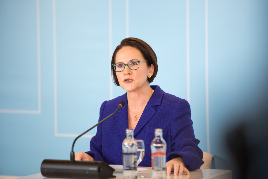 Finance minister Yuriko Backes (DP) in an interview on Monday defended Luxembourg’s implementation of sanctions against Russia Librar photo: Romain Gamba/Maison Moderne