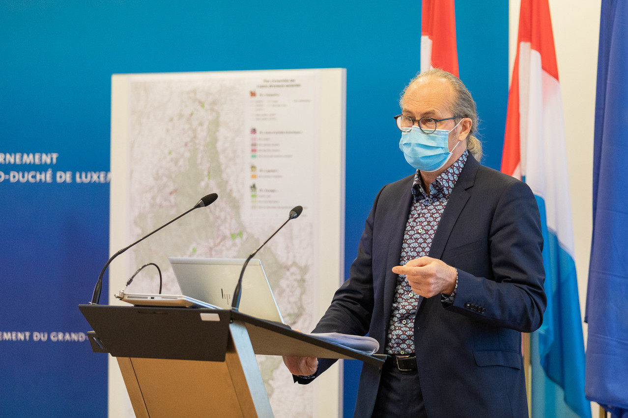 Claude Turmes (déi Gréng), ministre de l’Aménagement du territoire, a présenté les plans sectoriels.  (Photo: DATer)