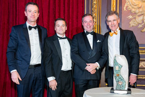 Ed Morgan, CEO of Plastipak; HRH Grand Duke Guillaume and Michel Franck. (Photo: LACC)
