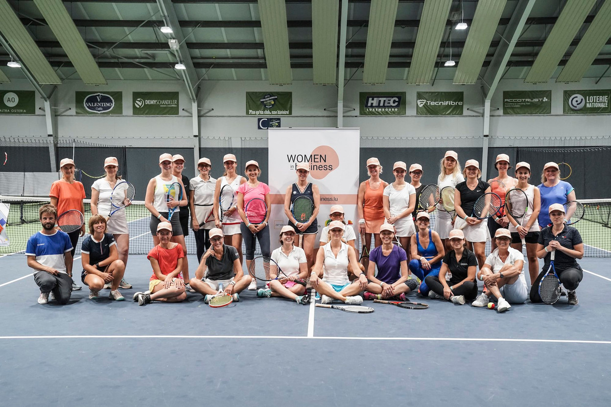 Participants in the first edition of the WIB Tennis Challenge, 9 September 2021. Photo credit: WIB/A. Dehez