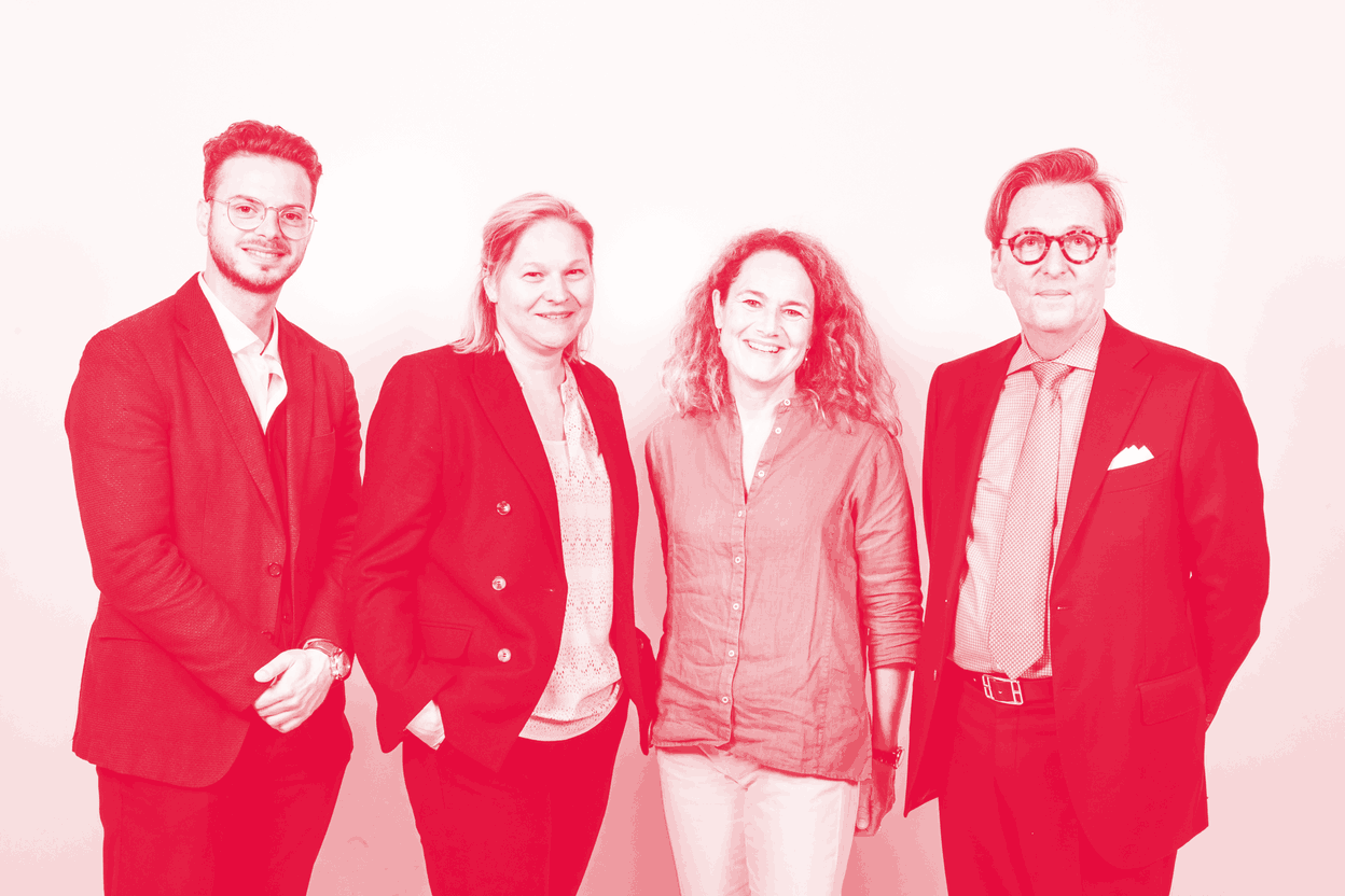 Valentin Salvino, Shirley Dewaerheijd, Barbara Wiesen et Michel Grevesse-Sovet viennent de rejoindre l'équipe de Maison Moderne. (Marie Russillo / Maison Moderne)