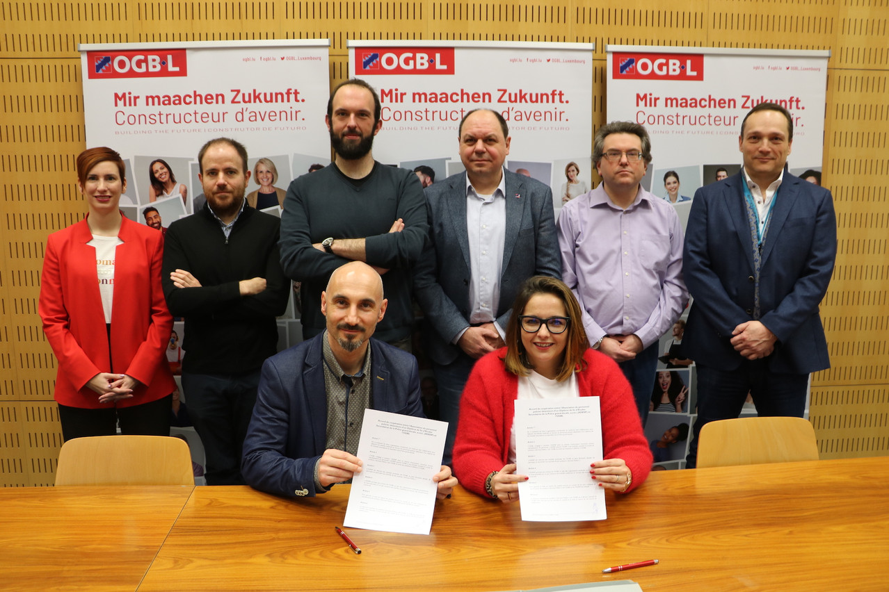 L’Adesp et l’OGBL ont signé un accord de coopération chargé de symbole, alors que la CGFP demeure le syndicat dominant dans la fonction publique. (Photo: OGBL)