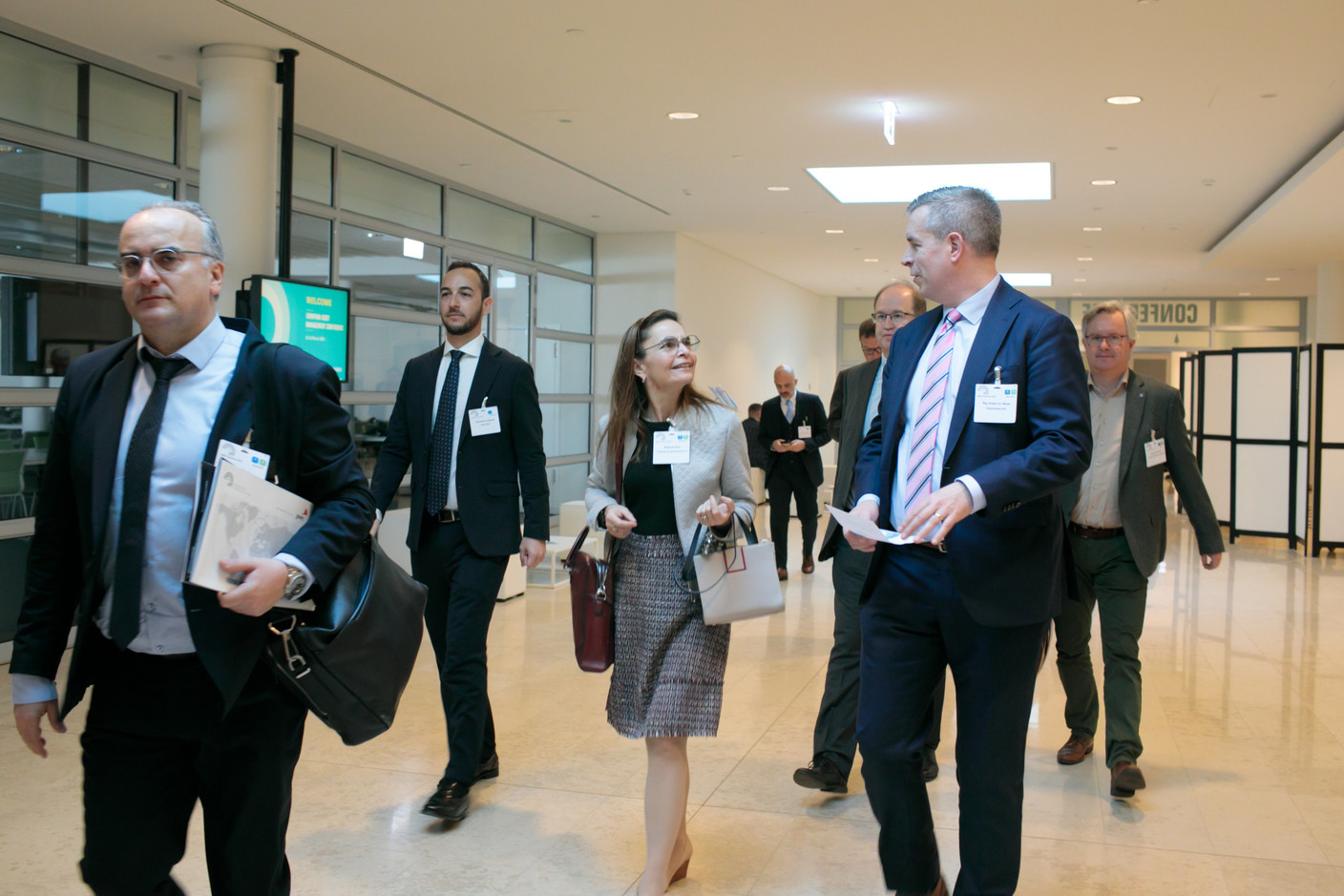 Attendees are seen during the Association of the Luxembourg Fund Industry’s European Asset Management Conference, 22 March 2022. Matic Zorman / Maison Moderne