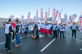 The protest took place in Kirchberg. (Photo: Romain Gamba / Maison Moderne)