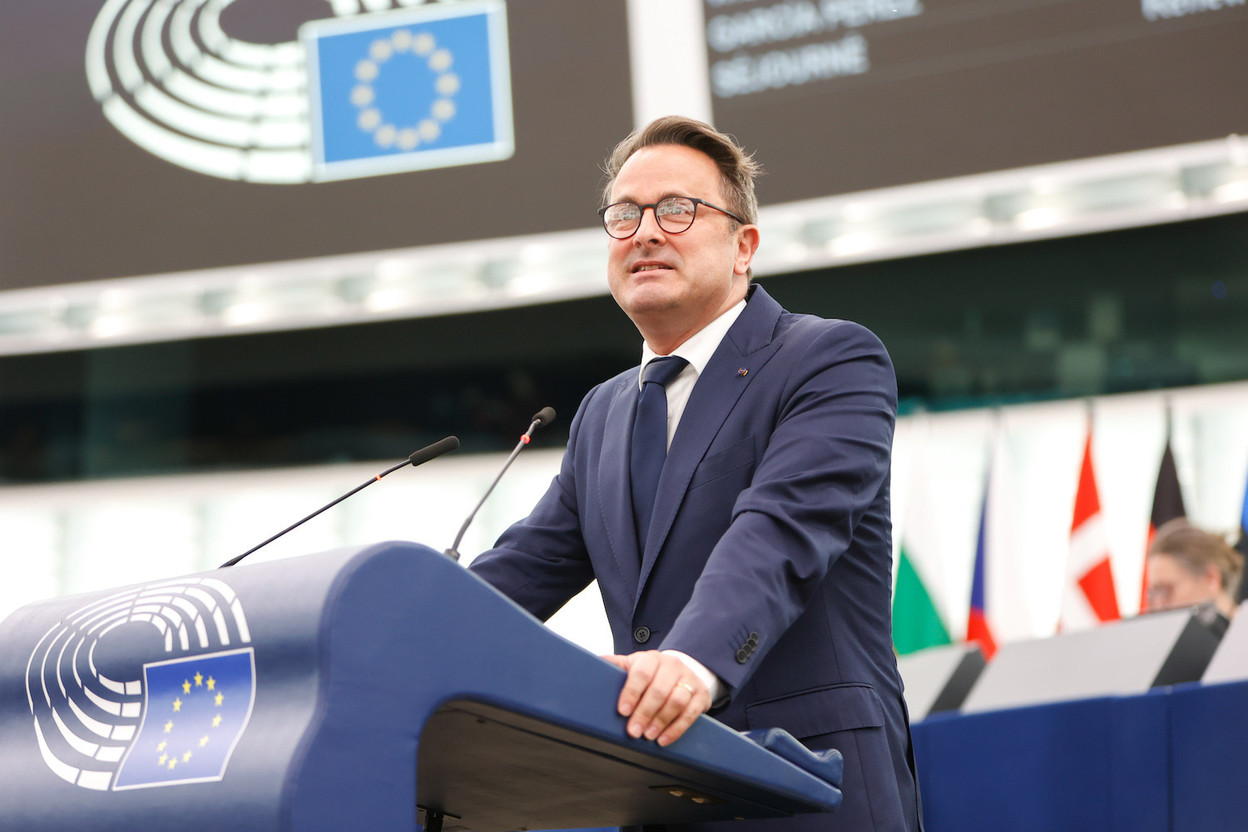 Prime minister Xavier Bettel pictured during a speech to the Eureopean Parliament in Strasbourg on 19 April Photo: European Union / EP 