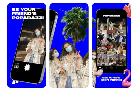 La nouvelle coqueluche du moment, Poparazzi, invite à faire des photos de ses amis et de ses contacts et à ne pas les retoucher avant de les publier. Moins narcissique qu’Instagram. (Photo: Poparazzi)
