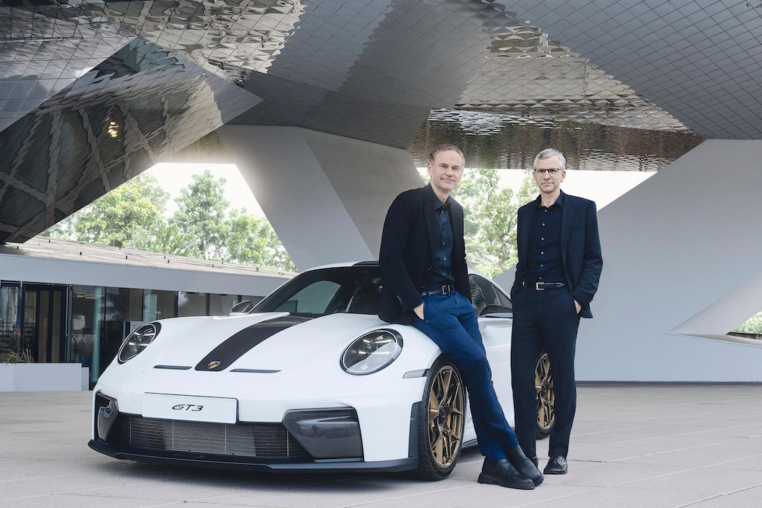 Le président du directoire de Porsche, Oliver Blume, et le membre du directoire en charge des finances et de l’informatique, Jochen Breckner. (Photo: Porsche)