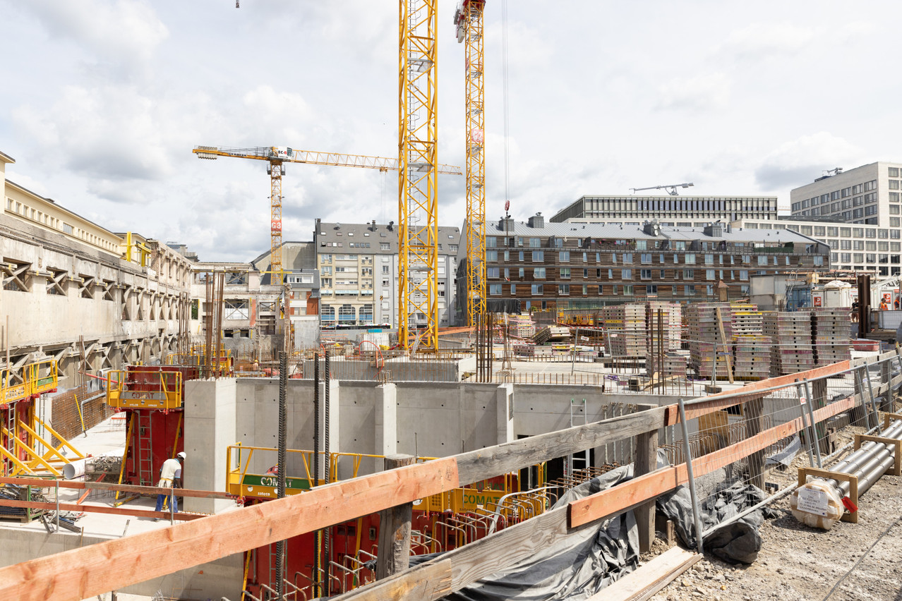 Le chantier d’Unicity est arrivé au niveau du rez-de-chaussée du nouveau développement. Romain Gamba/Maison Moderne