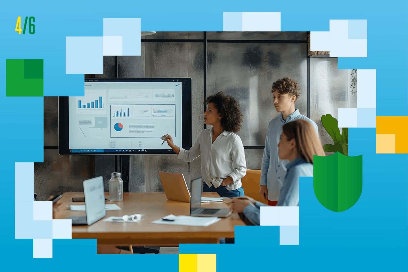 Béatrice Seiwert, Product Manager B2B chez POST Luxembourg, nous en dit plus sur l’importance de protéger son réseau informatique.  Illustration : Maison Moderne ; (Crédit photo : POST Luxembourg)